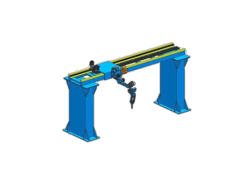  Gantry type single-axis hoisting linear traveling system